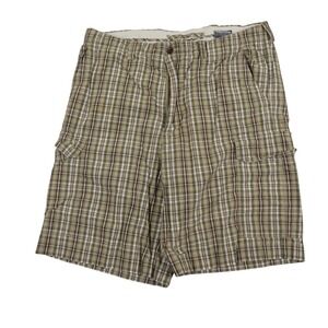 VTG Nautica Clipper Cargo Shorts Men 35 Plaid Relaxed Fit Cotton NS-83 Hong Kong